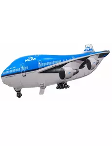 Jätteballong i aluminium flygplan 95x45 cm