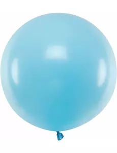 Jättestor blå latexballong 60 cm