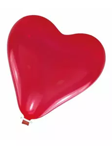 Jättestor röd hjärtformad latexballong 61 cm
