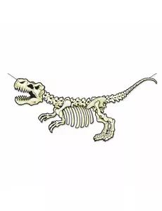 Dinosaurieskelettbanner i kartong 71 x 152 cm