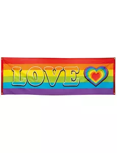 LOVE-regnbågsbanner 74 x 220 cm