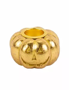 Ljusstake i gyllene harts, pumpa 3,7 x 6 cm