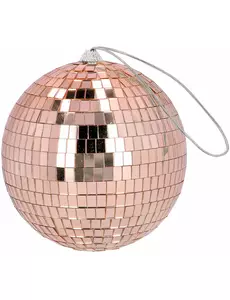 Rosa guldfärgad discokula 15 cm