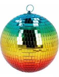Regnbågsfärgad discokula 20 cm
