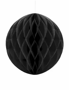 Svart bikakeboll i papper 20 cm