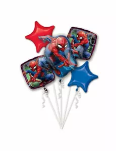 Bukett med 5 aluminiumballonger Spiderman™