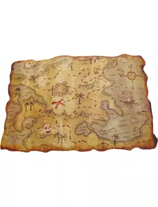 Piratskylt i plast 29 x 45 cm