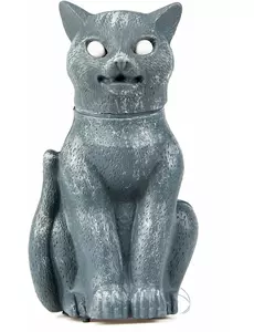 Svart katt med lysande ögon, ljud och ljus 30 cm