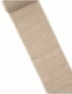 Bordslöpare i jute och spets 20 cm x 5 m