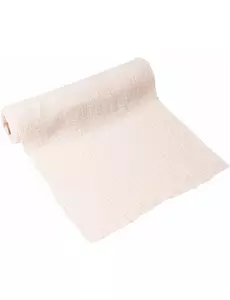 Bordslöpare i krämfärgad bomullsgasväv 30 cm x 3 m