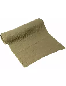 Bordslöpare i khakifärgad bomullsgasväv 30 cm x 3 m