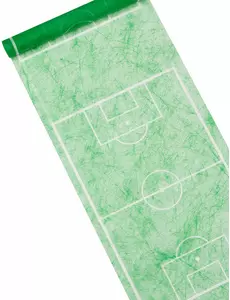 Grön bordslöpare med fotbollsplansmotiv 30 cm x 5 m