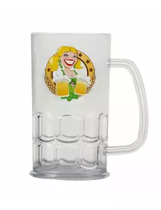 Genomskinligt ölglas 14 cm ölfest