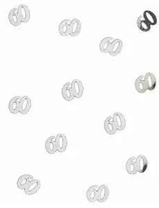 Bordsdekoration konfetti i trä, 60 silverfärgade, 10 g