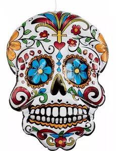 Uppblåsbart Dia de los Muertos-kranium, 100 cm