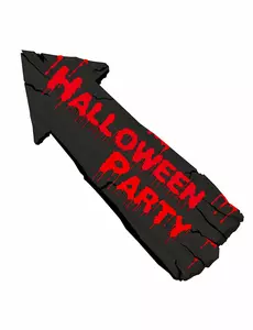 Väggdekoration med pil, Halloween Party 57 x 19 cm