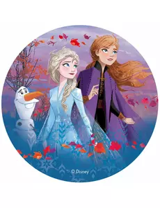 Ätbart oblat La Reine des Neiges 2™ Anna, Elsa och Olaf 20 cm