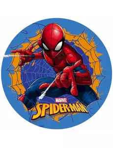 Blått Spiderman™-oblat 20 cm