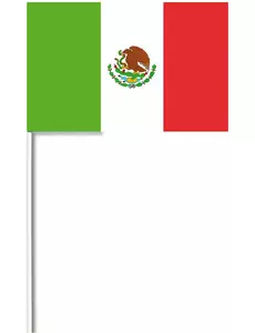 Pappersflagga Mexiko 14 x 21 cm