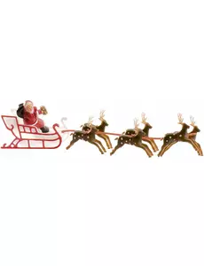 Tårtdekoration Jultomtens släde 22 cm
