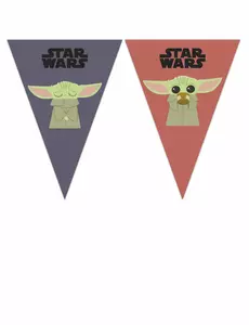Vimpelgirlang i kartong baby Yoda The Mandalorian™ 2,3 m