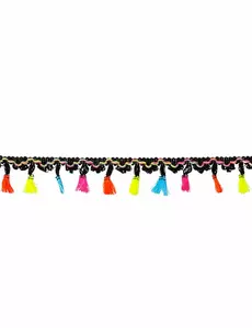 Mexikansk girlang i polyester med pomponger 2 m