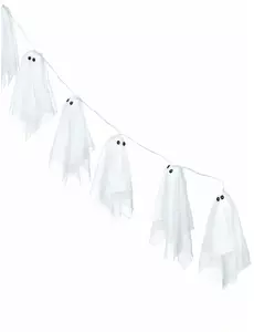 Lysande spökguirlang Halloween 150 cm