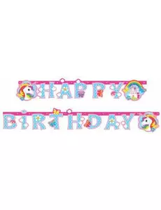 Happy Birthday-enhörningsgirlang 1,79 m