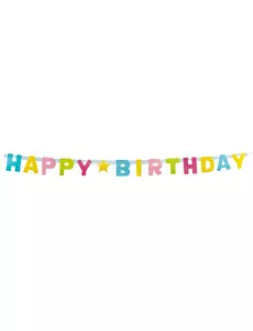Happy Birthday-girlang i kartong 150 cm