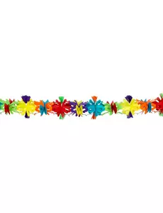 Pappersgirlang med blommor 4 meter