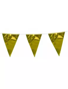 Girlang med gyllene vimplar 10 m