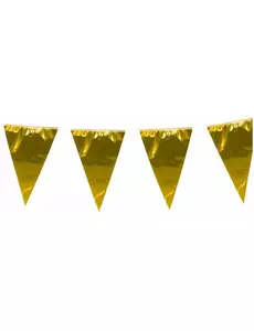 Gyllene jättevimpelgirlang 10 m