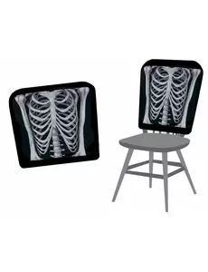 Stolsöverdrag med skelett 38 X 48 cm Halloween