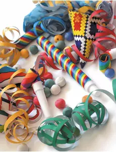 Färgglatt partykit för 10 personer
