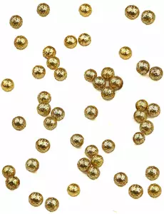 Mini guldfärgade glitterkulor 8 mm 10 g
