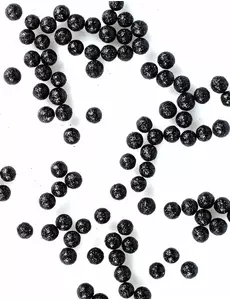 Mini svarta glitterkulor 8 mm, 10 g