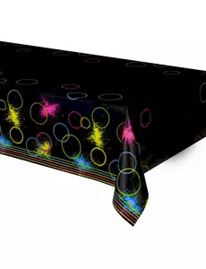 Plastduk Glow Party svart 137 x 259 cm