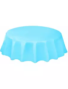 Rund blå pastellfärgad plastduk 214 cm