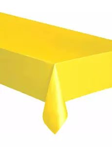 Rektangulär gul plastduk 137 x 274 cm