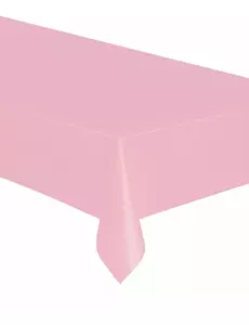 Rektangulär ljusrosa plastduk 137 x 274 cm