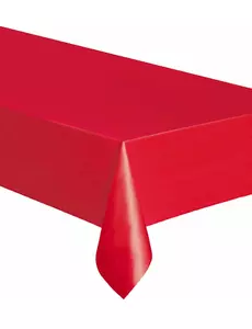 Röd rektangulär plastduk 137 x 274 cm
