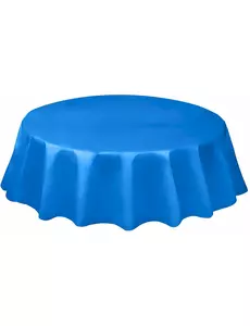 Rund blå plastduk 213 cm