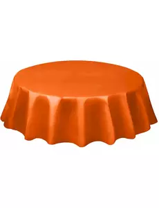 Rund orange plastduk 213 cm