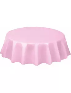 Rund ljusrosa plastduk 213 cm