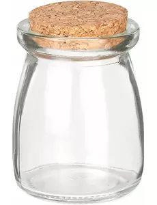 Liten glasburk med kork 8 cm