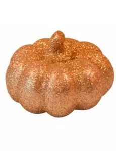 Liten orange glitterpumpa 6,5 cm