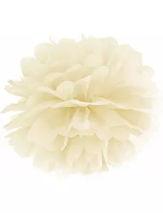 Hängande papperspompon crème 25 cm