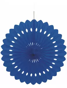 Mörkblå pappersrosett 40 cm