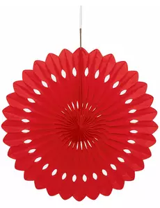 Röd rosett att hänga upp 40 cm