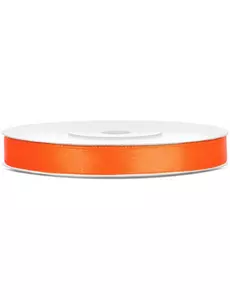 Orange satinband 6 mm, 25 meter